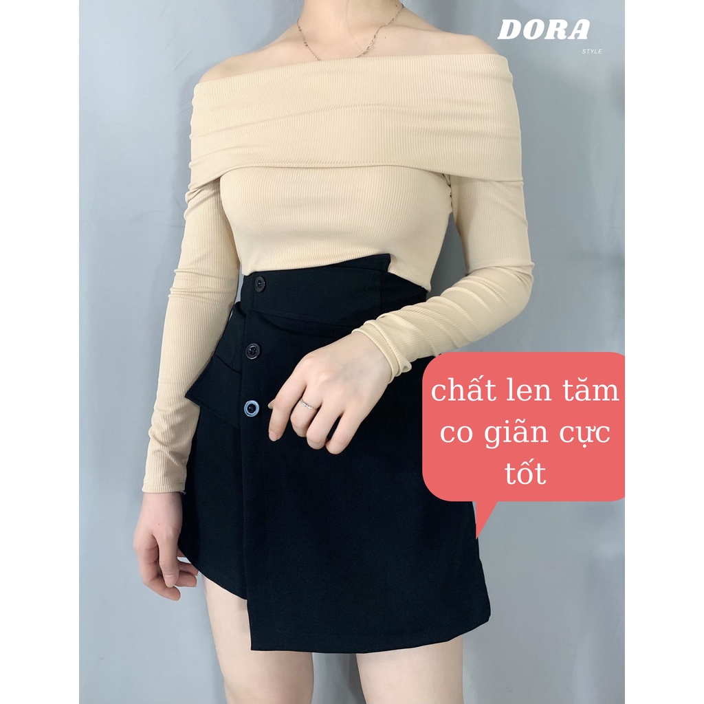 [ freesize ] 🍀 Áo Trễ Vai Len Tăm Siêu Hot 🍀 Áo trễ vai Dora Style | WebRaoVat - webraovat.net.vn