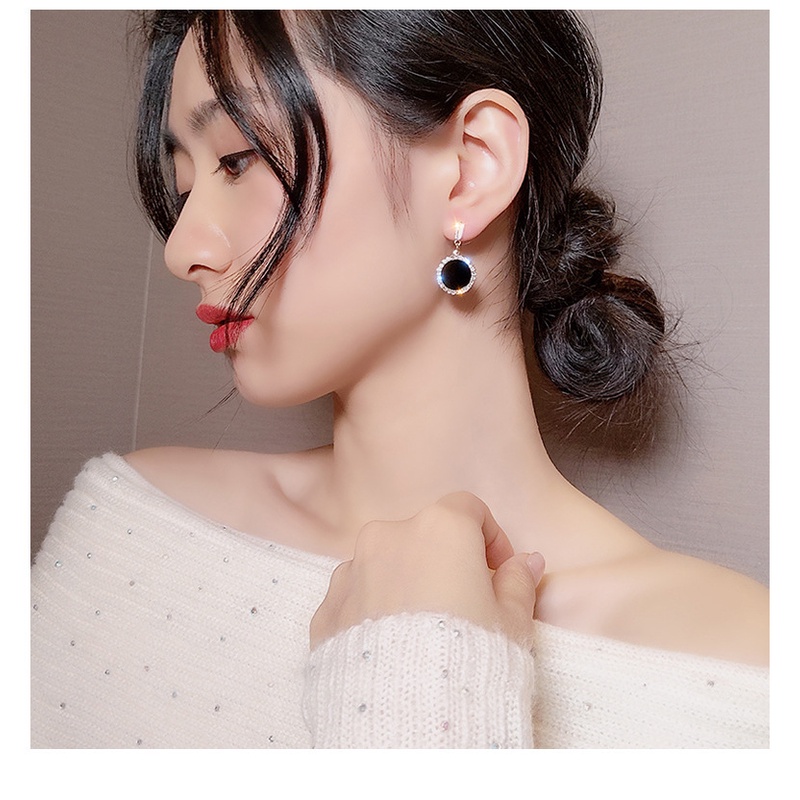 ❤zheting❤Bông Tai Mạ Bạc 925 Hình Học Cá Tính Thời Trang Hàn Quốc Cho Nữ