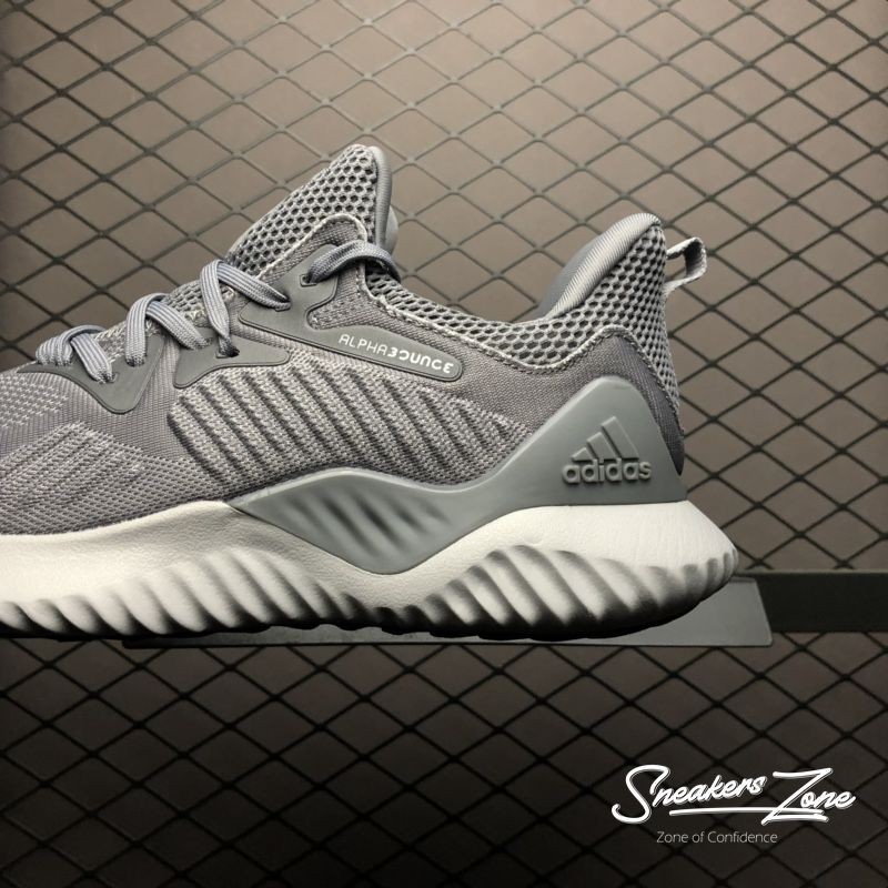 𝐑ẻ 𝐓Ế𝐓 (FREE SHIP + HỘP + QUÀ) Giày thể thao sneaker nam nữ ALPHABOUNCE Beyond 2018 Grey white Xám đế trắng ^ ; ོ , ! ˇ