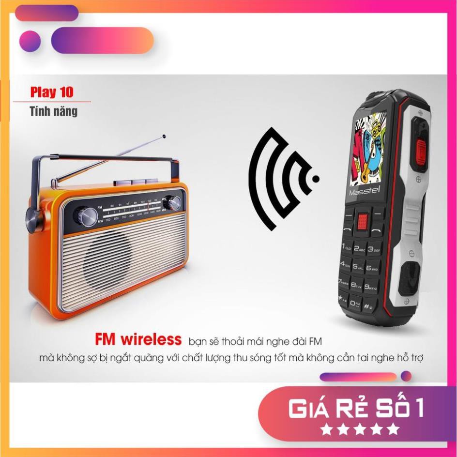 💥 Free Ship💥Điện thoại Mastel play 20 Loa To, Chữ To, Pin Siêu Khỏe, FM không dây, chức năng sạc dự phòng
