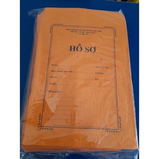 Bìa hồ Sơ xin việc khổ F4 -100 bìa 1 xấp màu vàng .....
