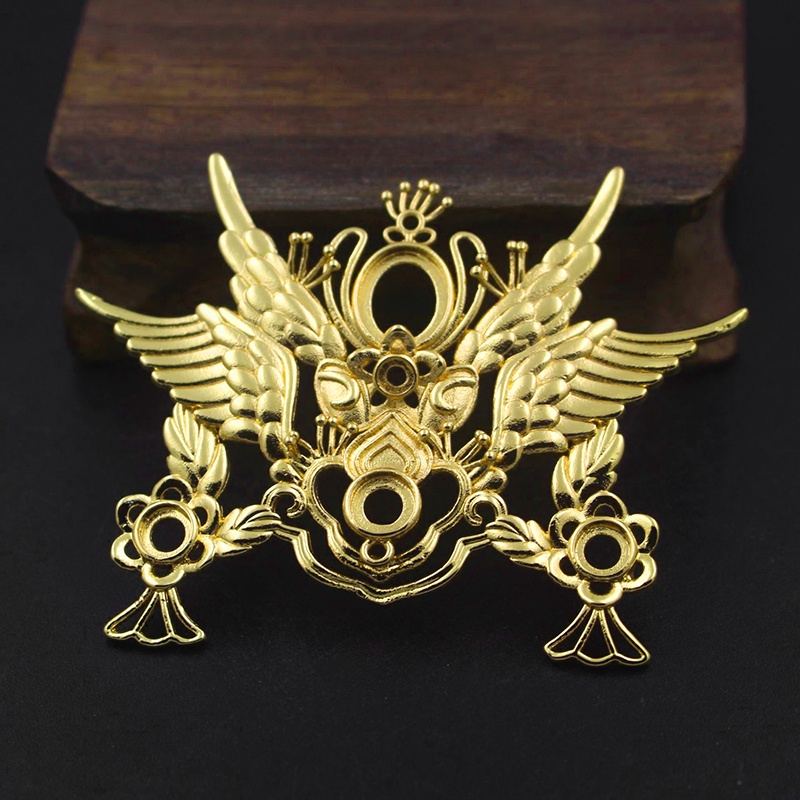 1 phiến đúc họa tiết cánh chim làm kim quan nguyên liệu làm trâm làm trang sức cố trang cosplay cổ phục có màu KC