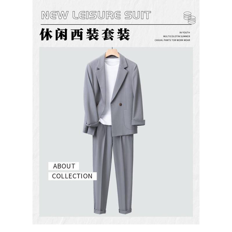 Bộ Đồ Suit Dáng Rộng Phong Cách Hàn Quốc Cho Nam