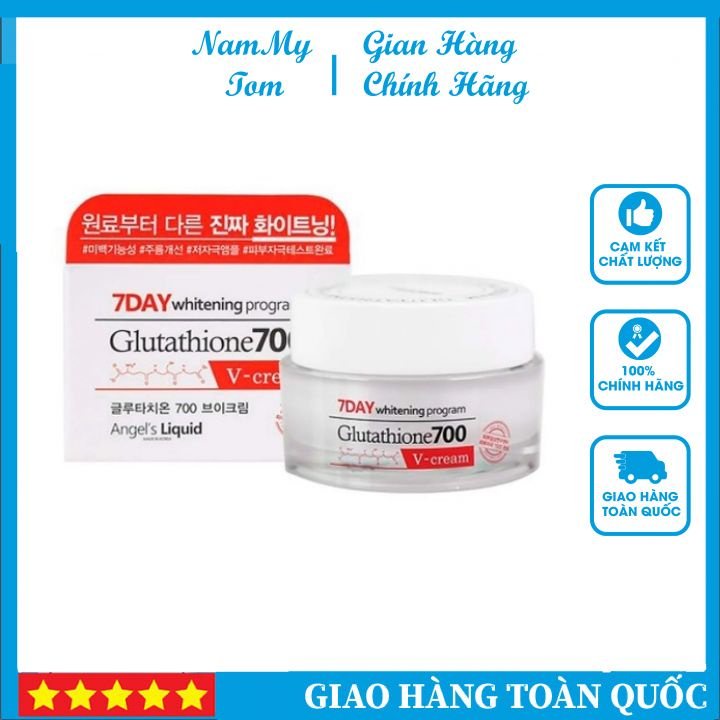 Kem Dưỡng Trắng Da Ban Đêm 7 Day Whitening Program Glutathione 700 V-cream 50ml