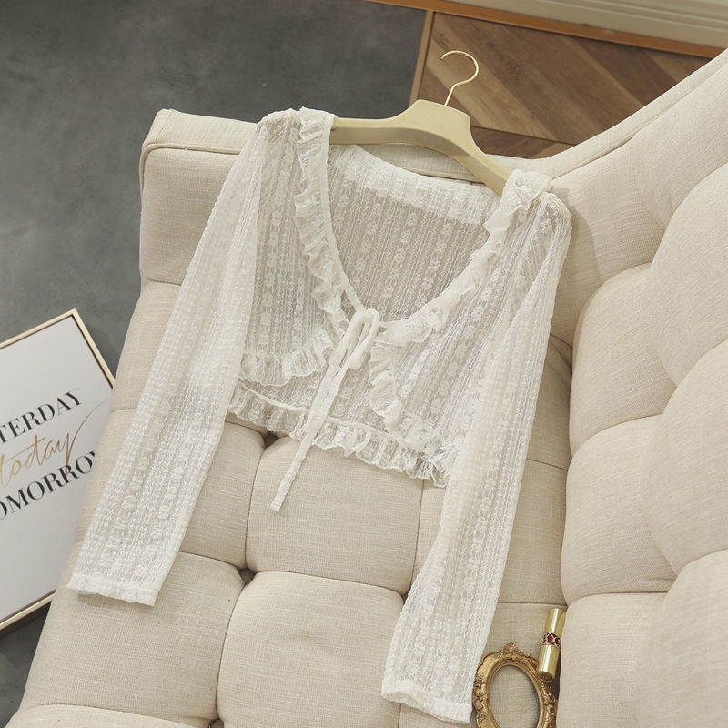 Áo Khoác Cardigan Dệt Kim Mỏng Chống Nắng Thời Trang Xuân Hè 2021 Cho Nữ