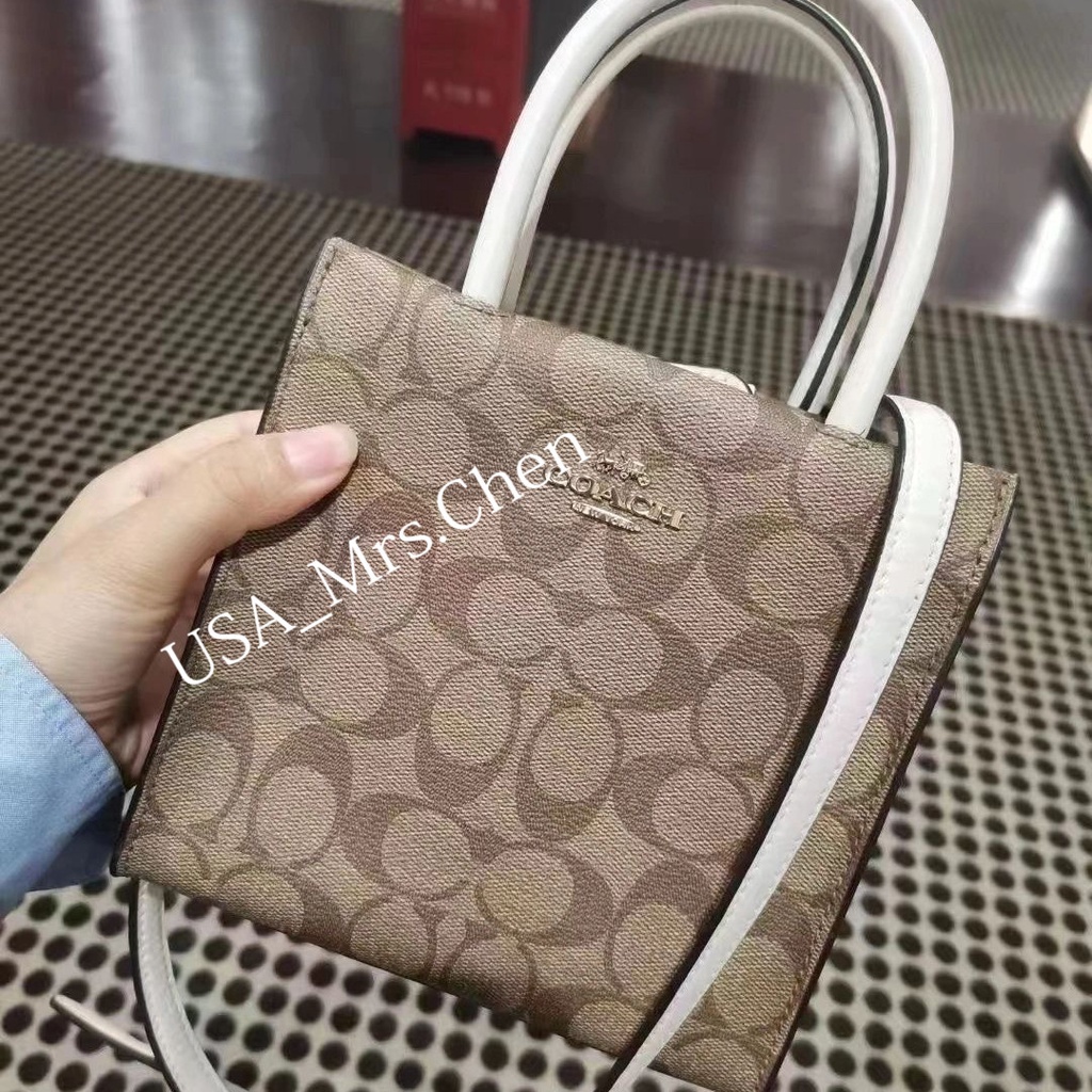 Giấy chứng nhận mua hàng chính hãng COACH CALLY messenger bag mini tote bag túi xách túi vuông nhỏ side balo