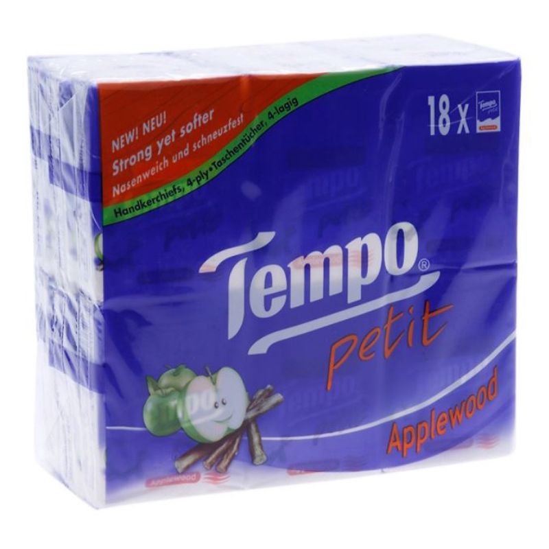 Khăn Giấy Tempo Petit Icy Menthol mùi 🥰Gỗ táo/bạc hà/sả chanh/không mùi