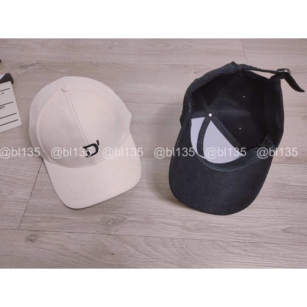 Nón Kết Nam Nữ Thời Trang Hàn Quốc Chất Nhung Mịn Thoáng Mát Thêu Chữ D' - BL135