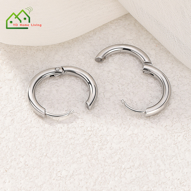 Đôi bông tai dạng vòng bằng thép không gỉ phong cách rock thời trang