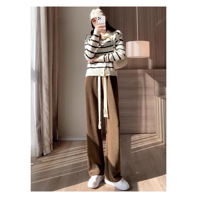 💃 Quần Culottes Nữ Dây Rút To Vải Nhung Ống Rộng 3 Màu