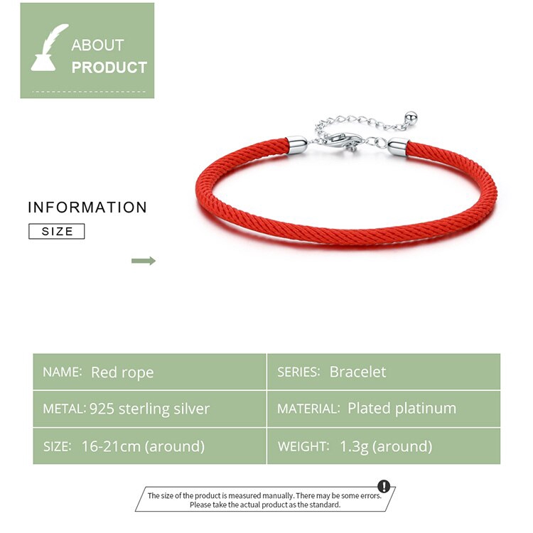 Vòng Tay Bamoer SCB166 Dây Đỏ Có Thể Điều Chỉnh 16cm-21cm Móc Bạc 925 Dành Cho Nữ | BigBuy360 - bigbuy360.vn