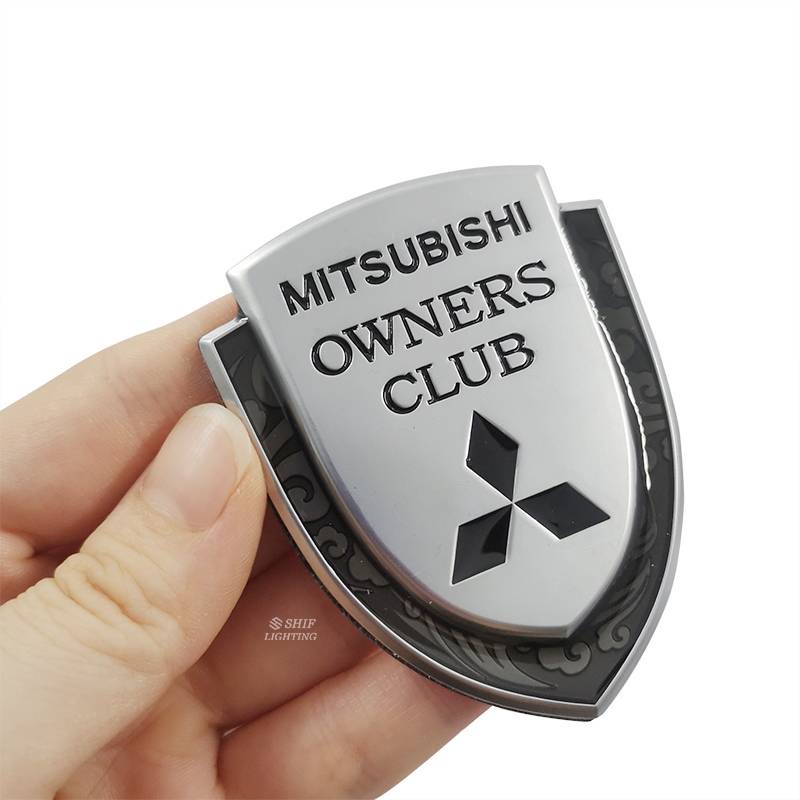 Miếng dán kim loại trang trí xe hơi Mitsubishi Club Owners độc đáo