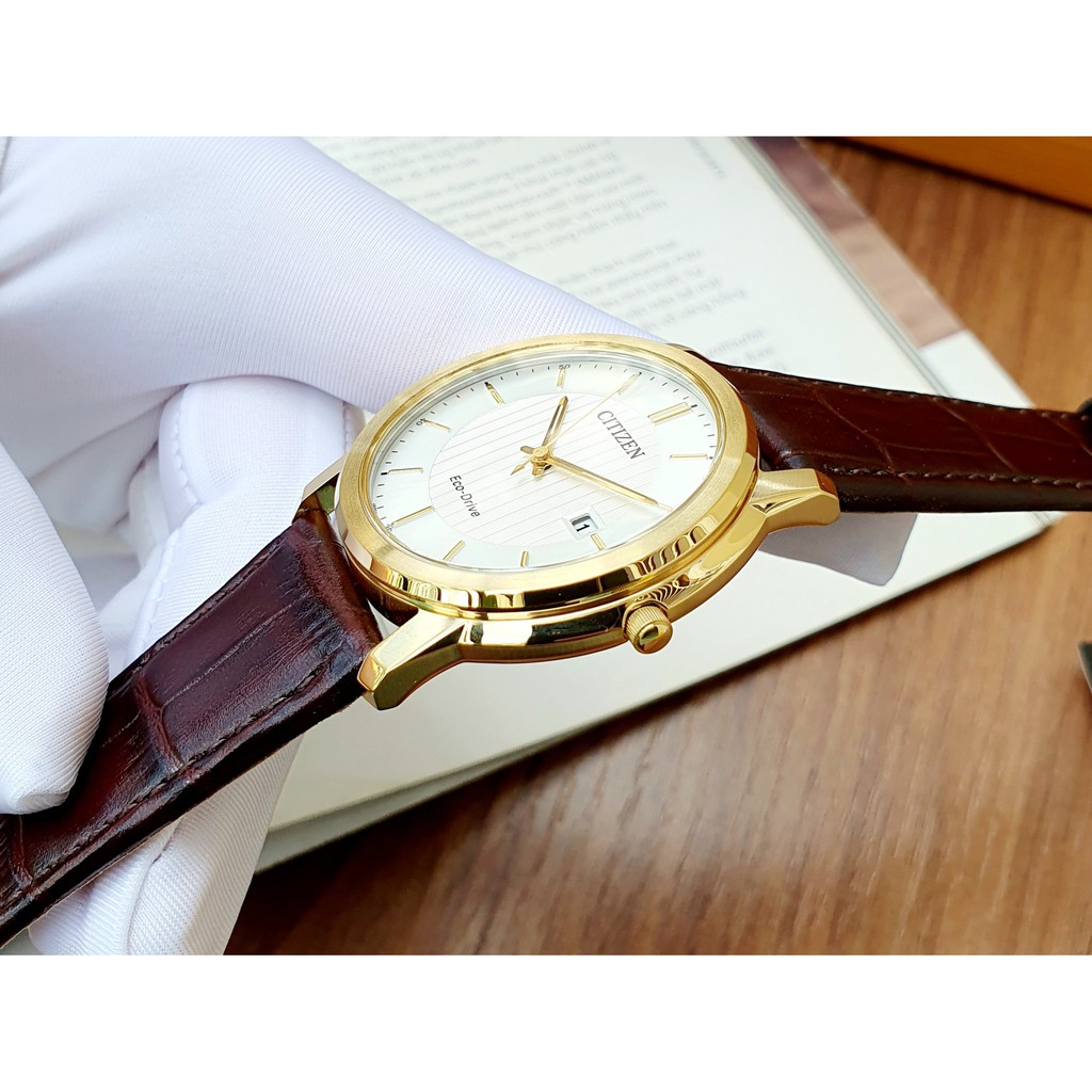 Đồng hồ nam chính hãng Citizen Eco Drive  Aw1212-10A - Máy pin năng lượng ánh sáng - Kính cứng