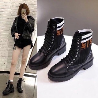 Giày bốt nữ cổ lửng kiểu dáng chiến binh trẻ trung năng động