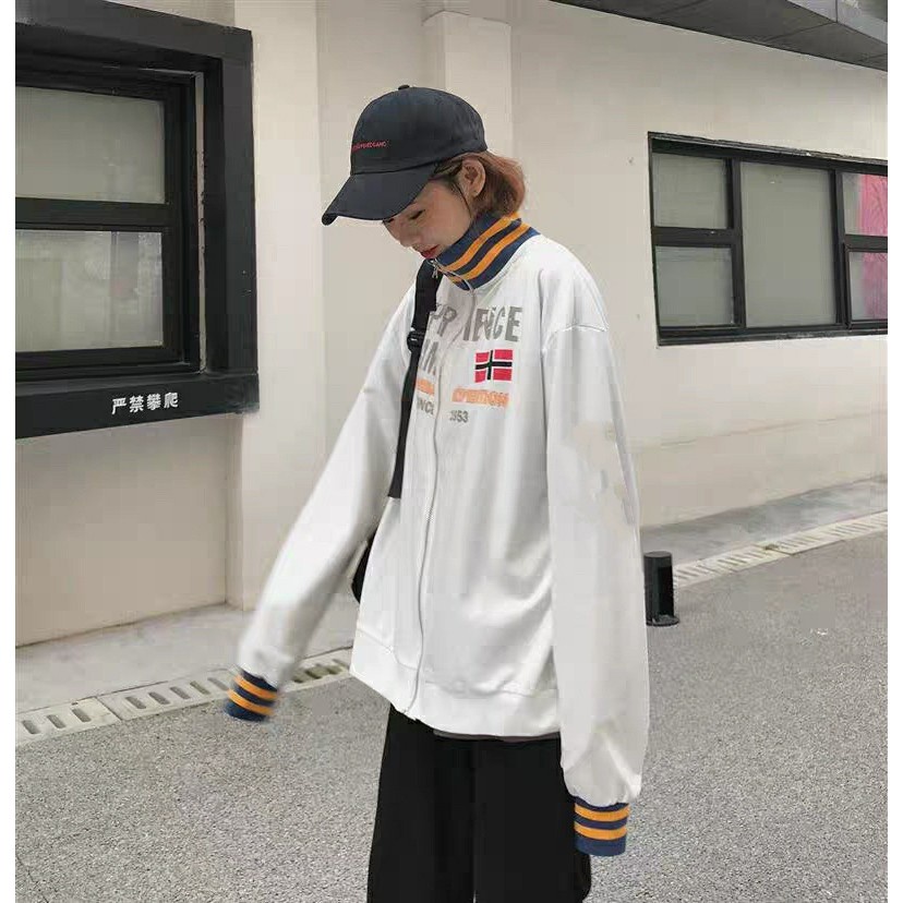 ÁO SWEATER TAY DÀI KHÓA KÉO SINCE 1953 - ÁO NỈ NGOẠI MẶC 2 KIỂU