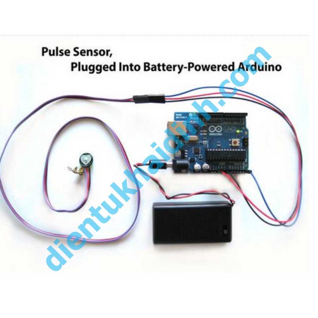 module cảm biến nhịp tim pulsesensor OUT analog, áp: 3V or 5V kde0010