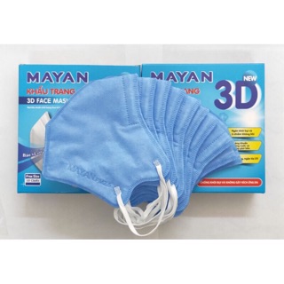 Khẩu Trang 3D Mayan Người Lớn (hộp 10 chiếc)
