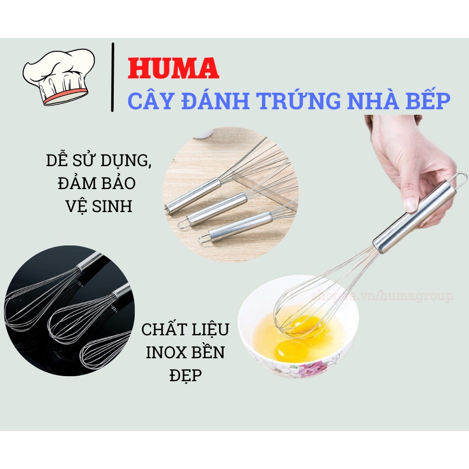 Dụng Cụ Đánh Trứng Cầm Tay, Phới Lồng Đánh Trứng Bằng Inox Không Gỉ