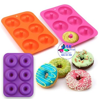 KHUÔN SILICON 6 DONUT 7.4CM / 2503.070