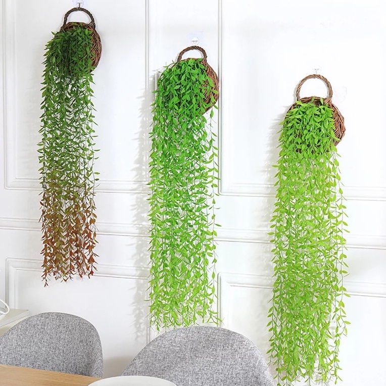 Cây liễu nhân tạo 5 nhánh 100cm treo tường trang trí trong/ngoài nhà bằng nhựa DIY