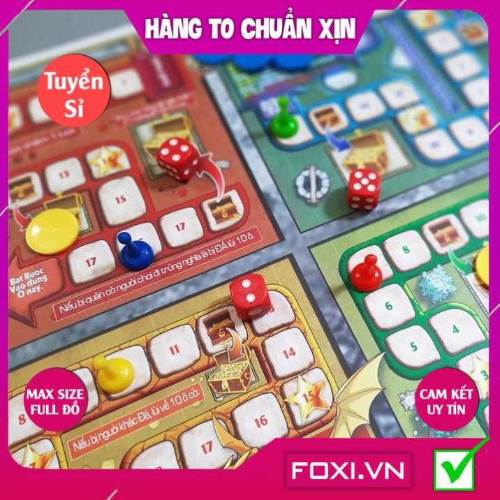 [FREESHIP HÀNG ĐẸP] Board game-Đi tìm kho báu mini 3 Foxi-nâng cao khả năng xử lí tình huống-tranh luận-logic