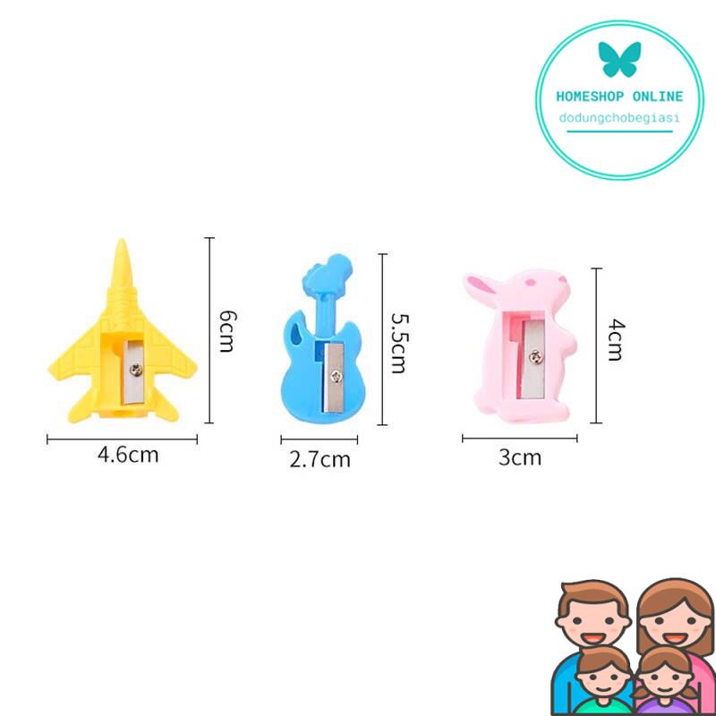 Gọt bút chì đáng yêu nhiều hình động vật, nhiều mẫu ngộ nghĩnh cho bé