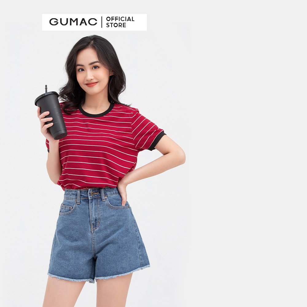 Quần short jeans ống rộng QJB733 GUMAC | BigBuy360 - bigbuy360.vn