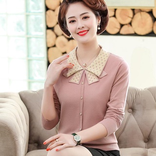 Áo sơ mi nam thu đông của mẹ, áo sơ mi kiểu tây, áo thun dài tay cho người trung niên và cao tuổi. Áo len,áo mùa đông