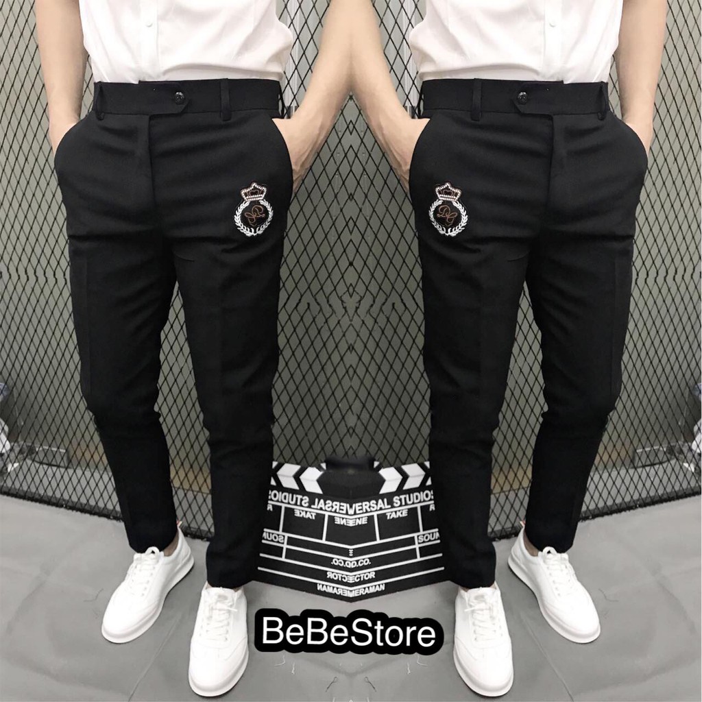 Quần âu đen thêu DG