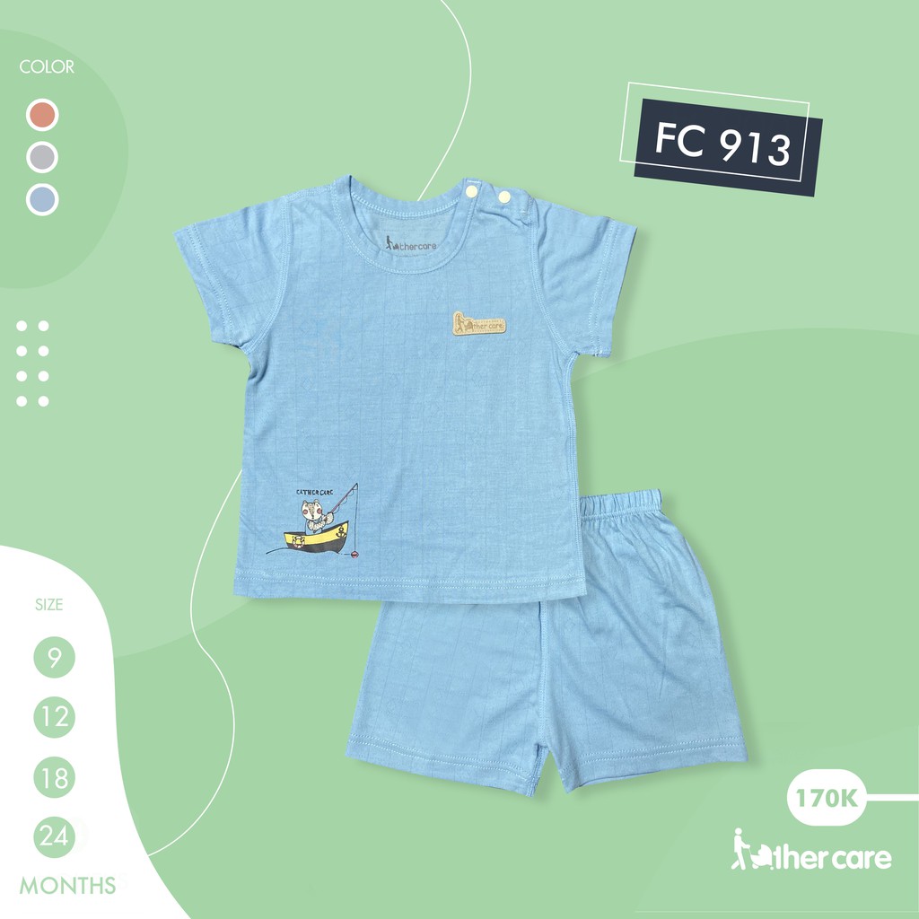 [Mã FARSBR242 giảm 15% đơn 99K] Bộ Quần áo FatherCare Cài vai CT - Cáo câu cá FC913