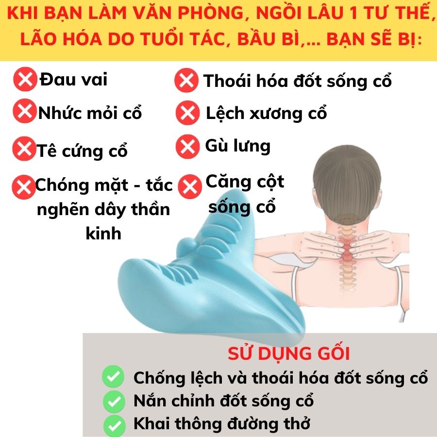 [HCM]Đích thực Mát xa cổ Sửa chữa cổ và vai Thiết bị kéo cột sống cổ Dụng cụ mát xa cầm tay-【GM-AMZ】