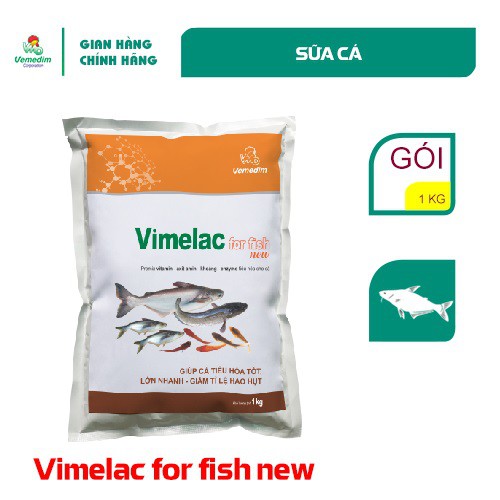 Vimelac for fish new hỗn hợp vitamin, khoáng cho cá, gói 1kg, sản phẩm Vemedim