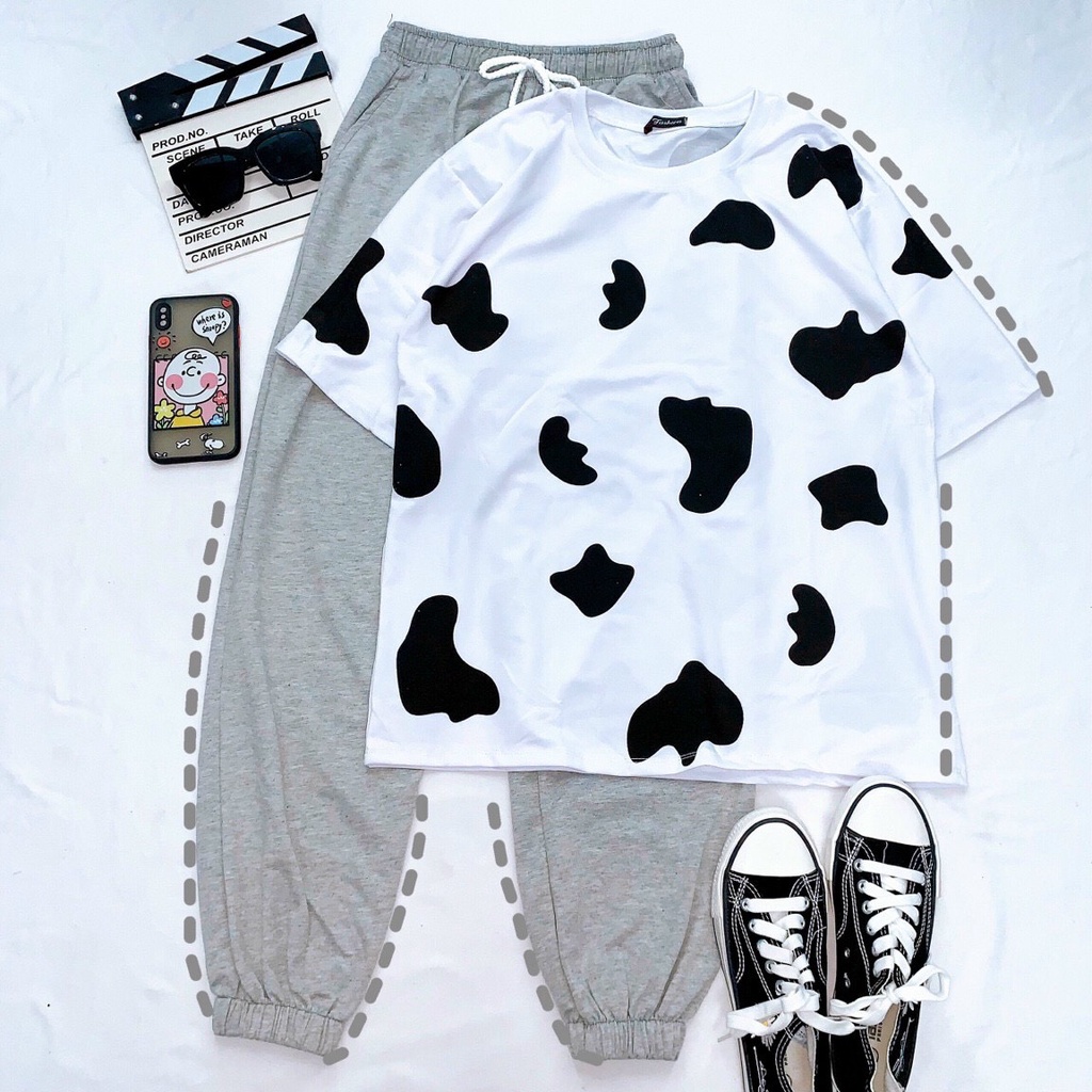 Set đồ bộ quần dài JOGGER BO GẤU NHIỀU MẪU ❤️ Bộ hoạt hình form rộng Unisex Molly Fashion