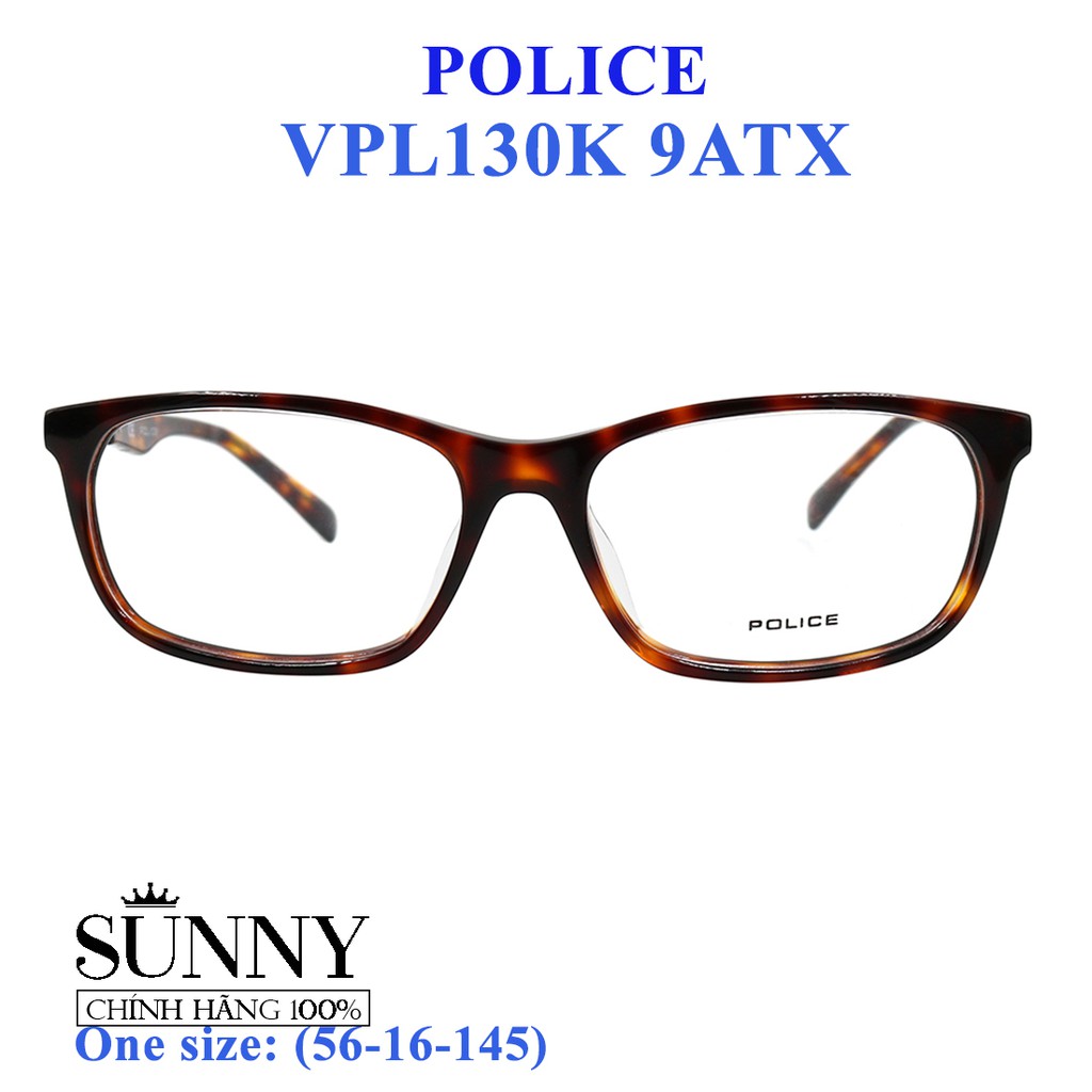 Gọng kính thời trang chính hãng nhiều màu Police VPL130K, thiết kế dễ đeo bảo vệ mắt