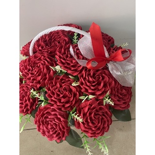Lẵng Hoa hồng giấy nhún