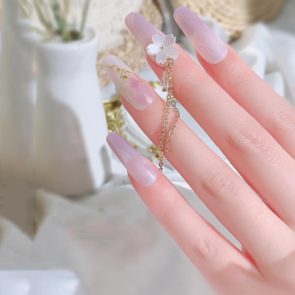 OCEANMAP Phụ Kiện Trang Trí Móng Tay 3D Hình Hoa Xinh Xắn