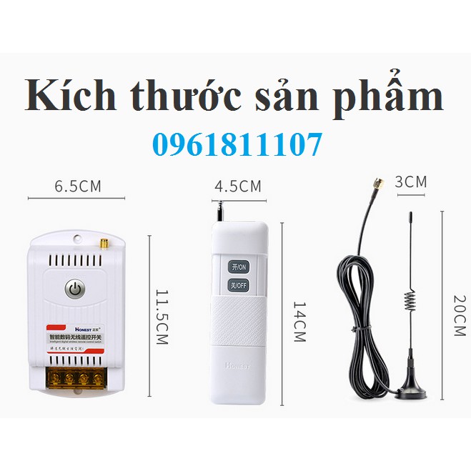 Công tắc điều khiển từ xa 5Km Honest công suất lớn 40A/220V HT- 9220 KG-5 cao cấp