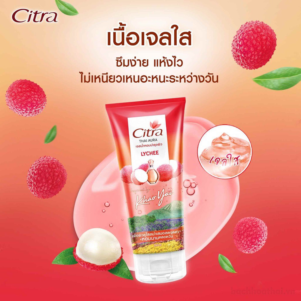 Dưỡng thể hương nước hoa Citra Thai Aura Perfume Body Gel Thai Lan