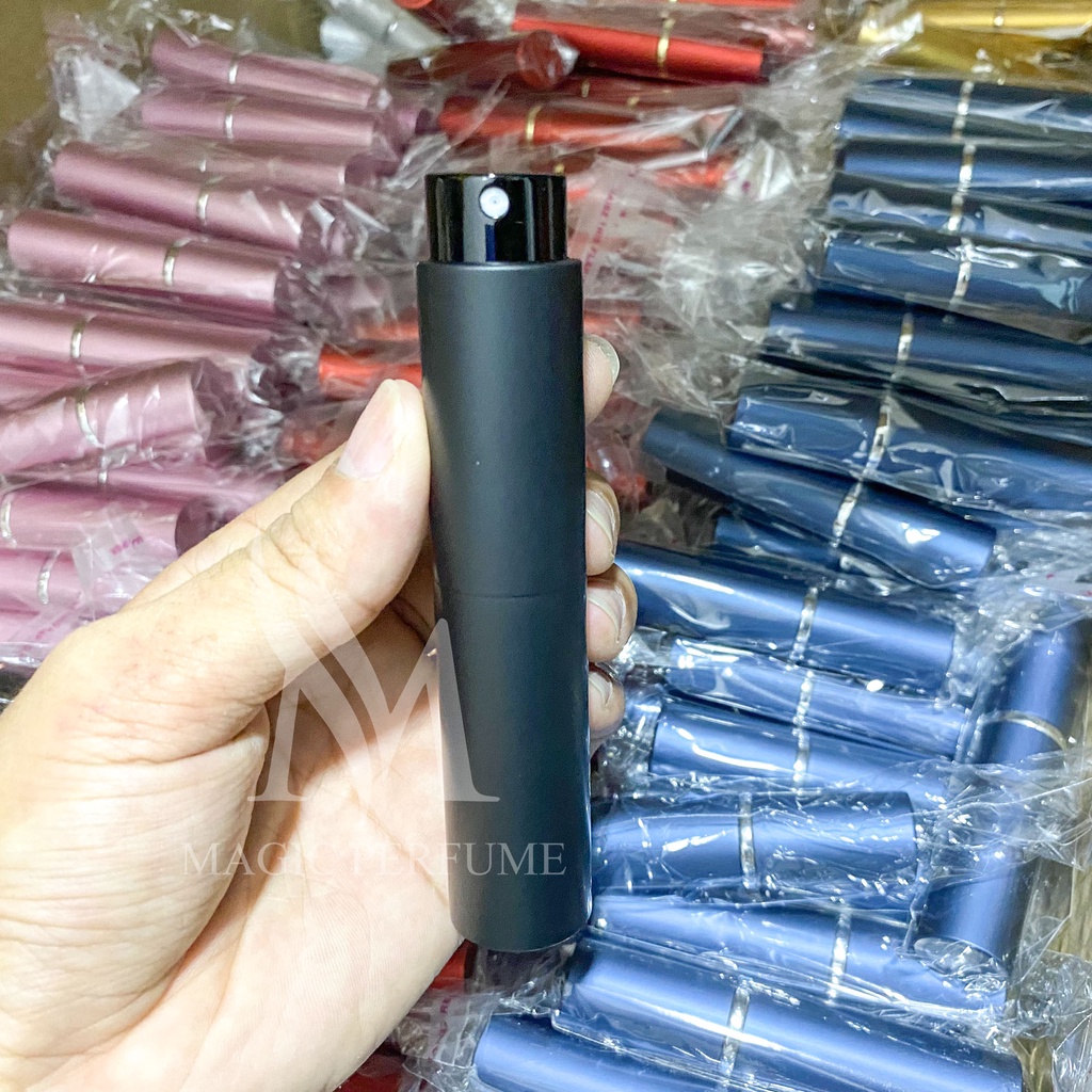 Chai lọ chiết nước hoa 10ml vỏ nhôm xoay để mở, loại đẹp, không rò roit, chảy nước, dạng phun sương