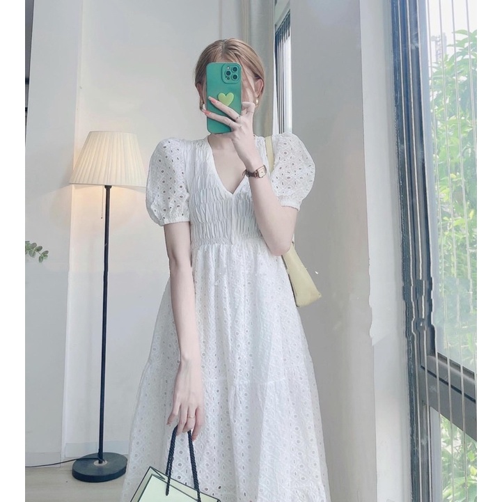 Váy maxi thô boy chun ngực