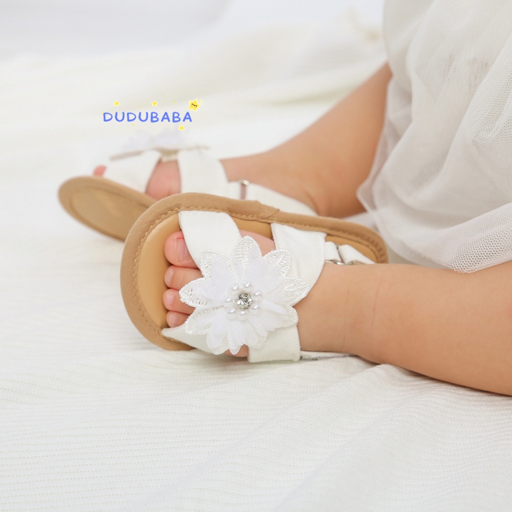 Giày Sandal Đính Hoa Dễ Thương Cho Bé Gái