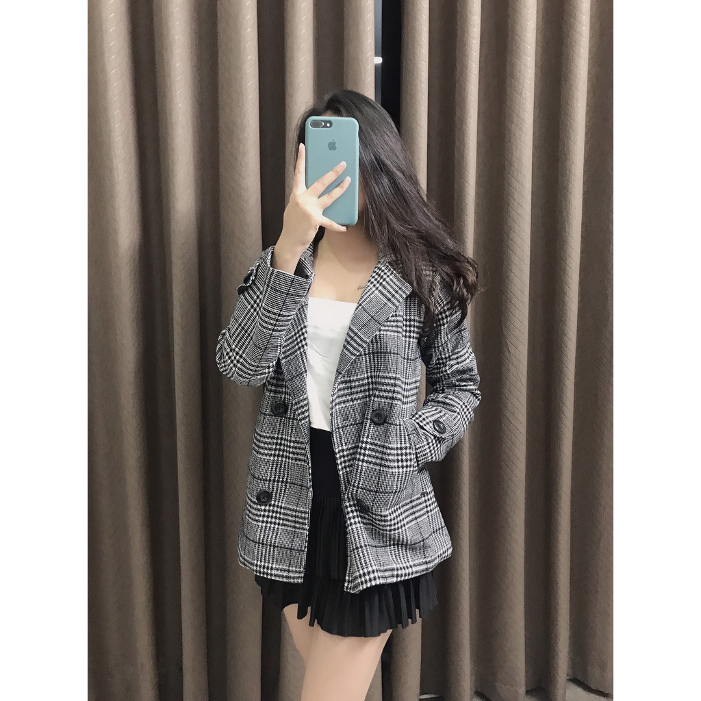 [New 2021] Áo khoác dạ kẻ caro, áo khoác dạ nữ, dạ tweed dáng dài, dạ vest kẻ hàng Quảng Châu cao cấp, kaki nu co long | BigBuy360 - bigbuy360.vn