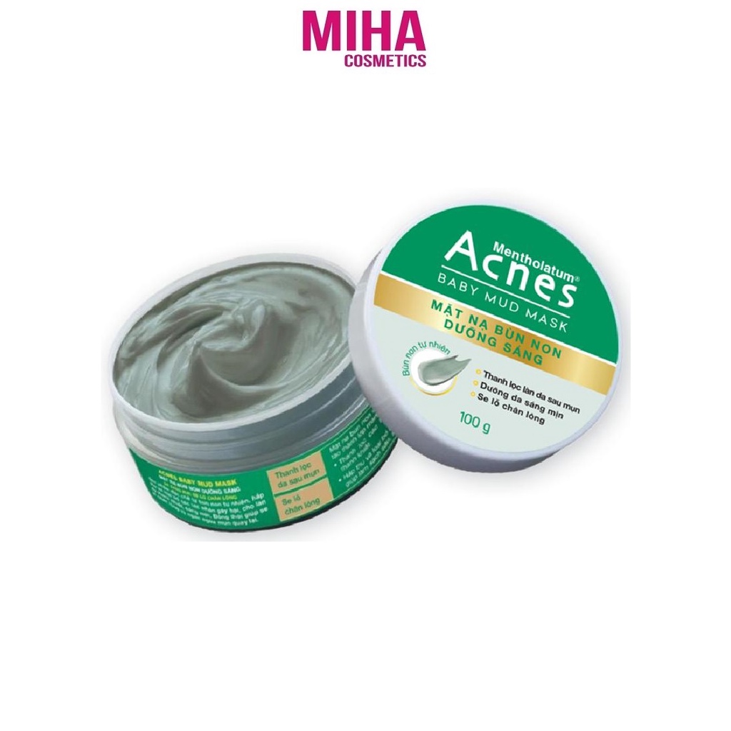 Mặt Nạ Bùn Non Dưỡng Sáng Da Acnes Baby Mud Mask 100g