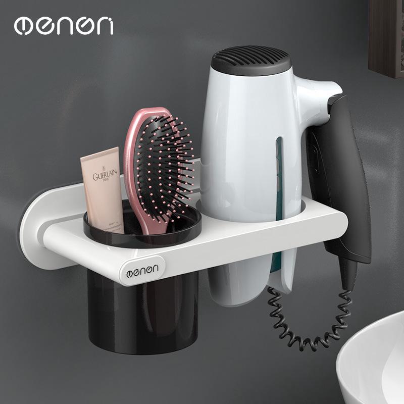 Giá đỡ Máy Sấy Tóc Trong Phòng Tắm Kệ Treo Tường Bộ Lưu Trữ Trang điểm Bàn Chải Máy Sấy Thổi Máy Sấy Bàn Chải đánh Răng Cốc