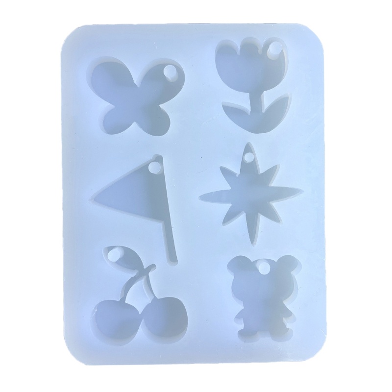 Khuôn Silicone Hình Hoa Lá / Gấu / Gấu Làm Móc Khóa Resin