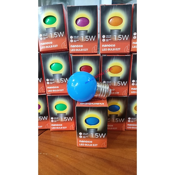 Bóng LED màu, Bóng đèn LED BULB trang trí 1.5W  nhiều màu Vàng/Đỏ/Xanh dương/Xanh lục/Tím, đui E27 của Nanoco