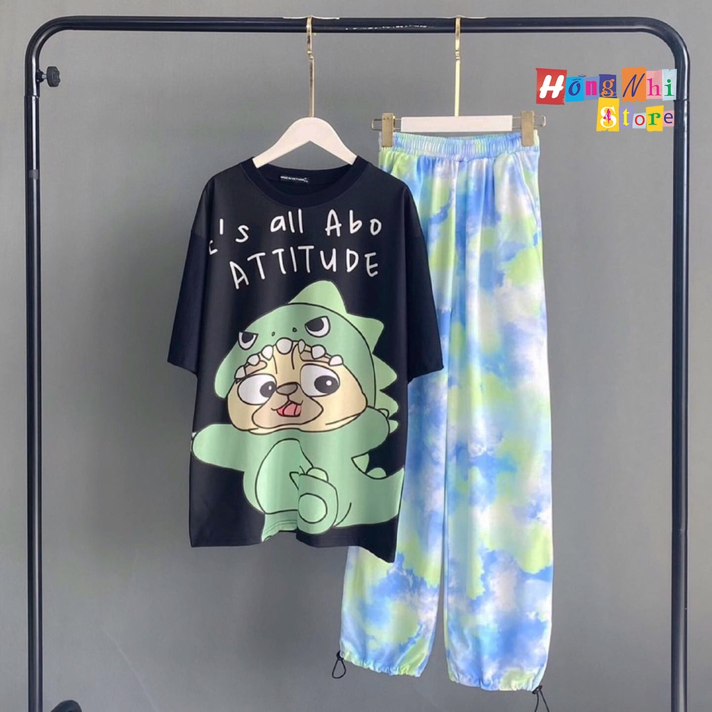 Quần Jogger 3D Ulzzang Unisex Jogger Loang Màu Dây Rút Lai Ống Rộng Xanh Bầu Trời - MM