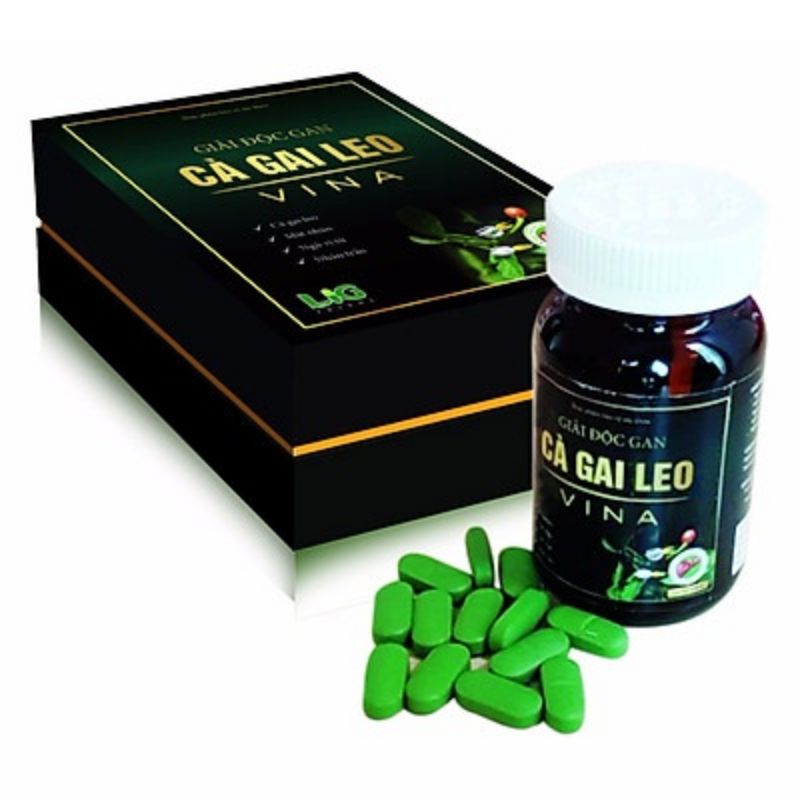 Giải độc gan CÀ GAI LEO - VINA hộp 60 viên