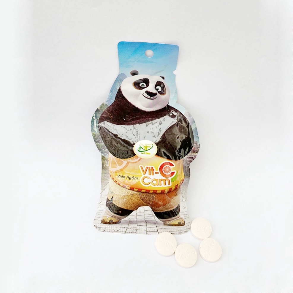 Viên ngậm bổ sung Vitamin C 10mg vị cam tăng cường sức đề kháng, ngừa chảy máu chân răng - túi 10 viên