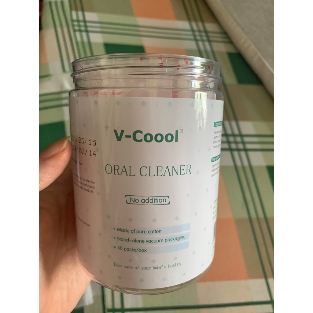 Gạc rơ lưỡi tưa lưỡi Vcool (1 hộp 30 chiếc) - 𝐊𝟐𝟎